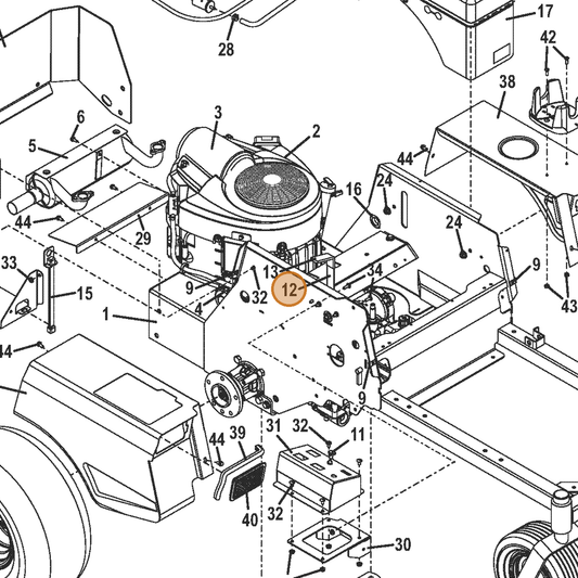 Grasshopper part 323643 — IPL diagram snippet (6x zoom, amber highlight)