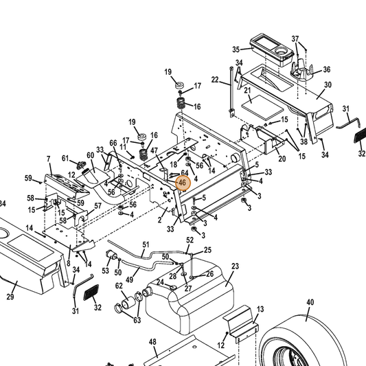 Grasshopper part 323656 — IPL diagram snippet (6x zoom, amber highlight)