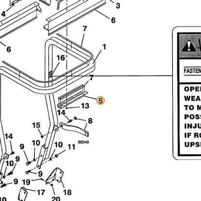 Grasshopper part 324140 — IPL diagram snippet (6x zoom, amber highlight)