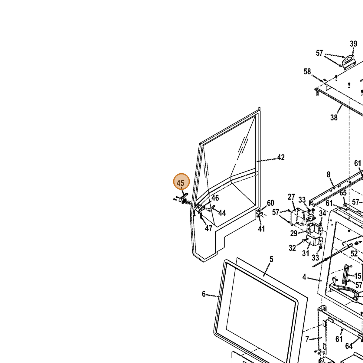 Grasshopper part 325406 — IPL diagram snippet (6x zoom, amber highlight)