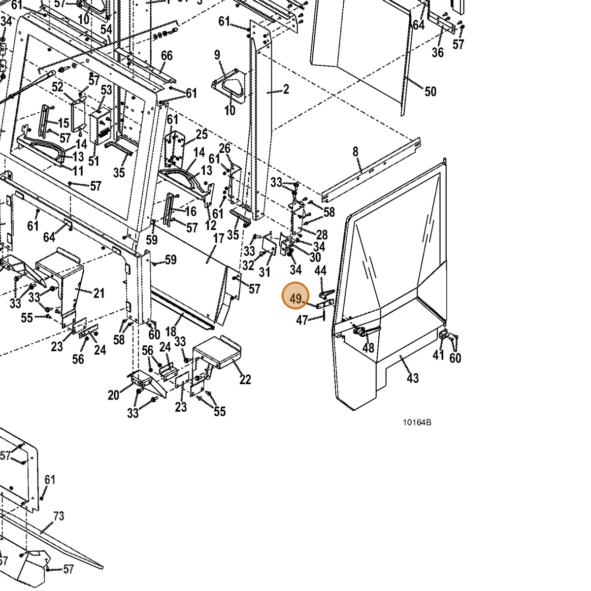 Grasshopper part 325417 — IPL diagram snippet (6x zoom, amber highlight)
