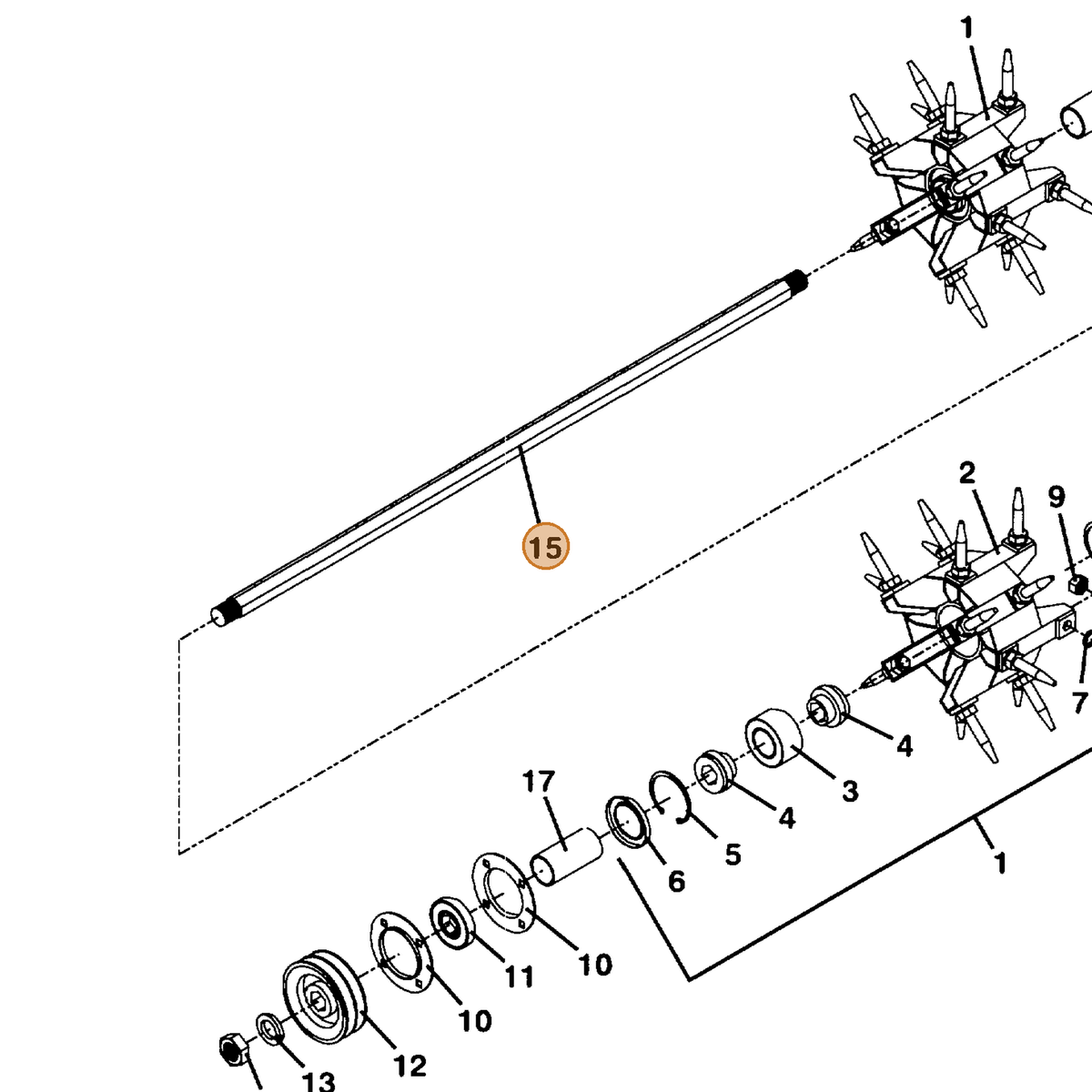 Grasshopper part 325618 — IPL diagram snippet (6x zoom, amber highlight)
