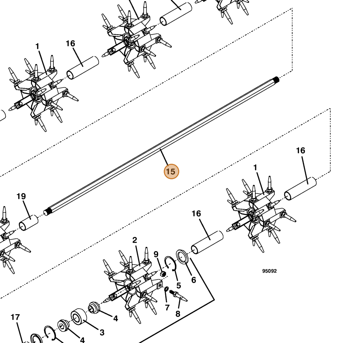 Grasshopper part 325620 — IPL diagram snippet (6x zoom, amber highlight)