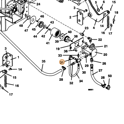 Grasshopper part 360012 — IPL diagram snippet (6x zoom, amber highlight)