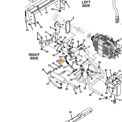 Grasshopper part 360043 — IPL diagram snippet (6x zoom, amber highlight)