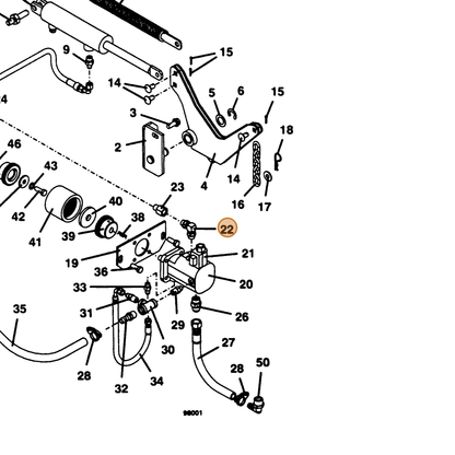Grasshopper part 360055 — IPL diagram snippet (6x zoom, amber highlight)