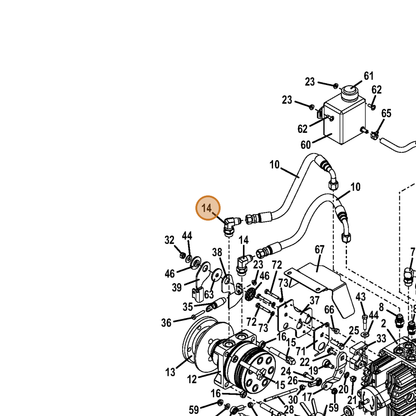 Grasshopper part 360078 — IPL diagram snippet (6x zoom, amber highlight)