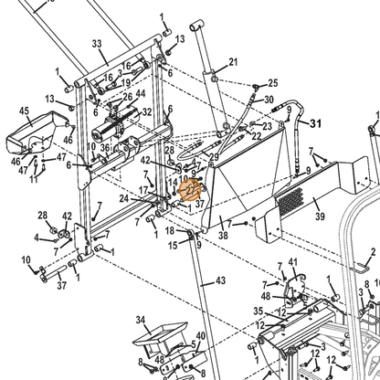 Grasshopper part 360516 — IPL diagram snippet (6x zoom, amber highlight)