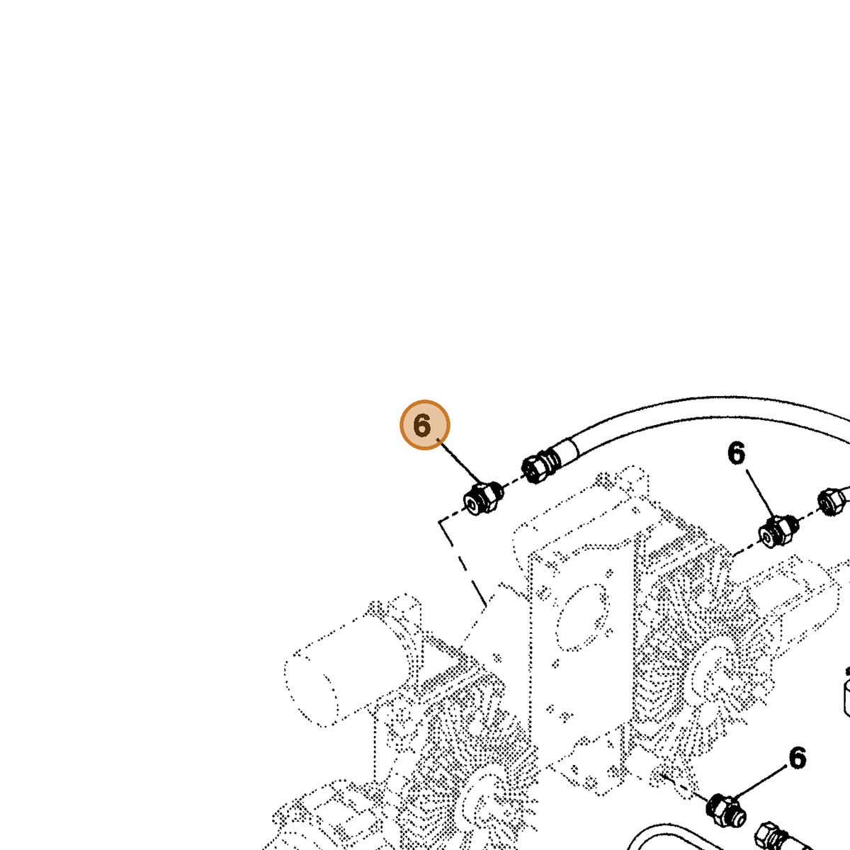 Grasshopper part 363824 — IPL diagram snippet (6x zoom, amber highlight)