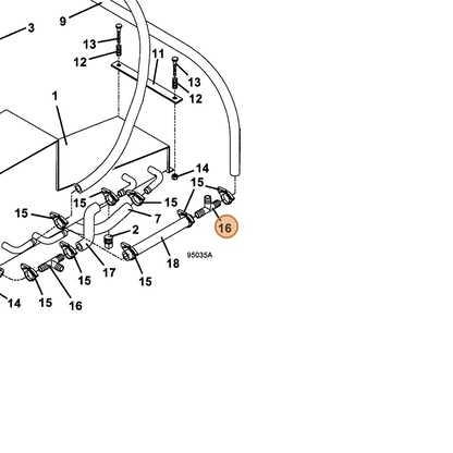 Grasshopper part 363850 — IPL diagram snippet (6x zoom, amber highlight)