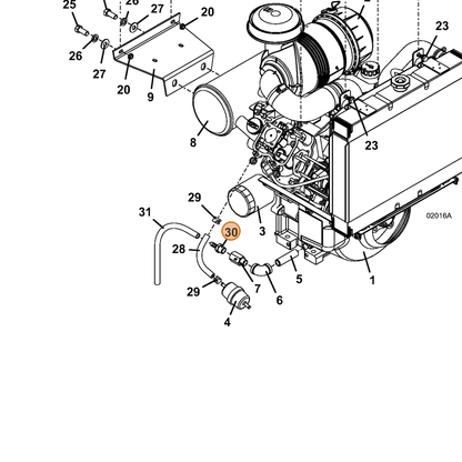 Grasshopper part 363854 — IPL diagram snippet (6x zoom, amber highlight)