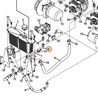 Grasshopper part 363857 — IPL diagram snippet (6x zoom, amber highlight)