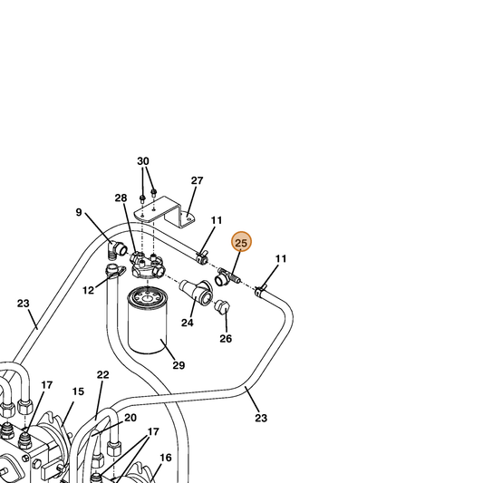 Grasshopper part 363860 — IPL diagram snippet (6x zoom, amber highlight)
