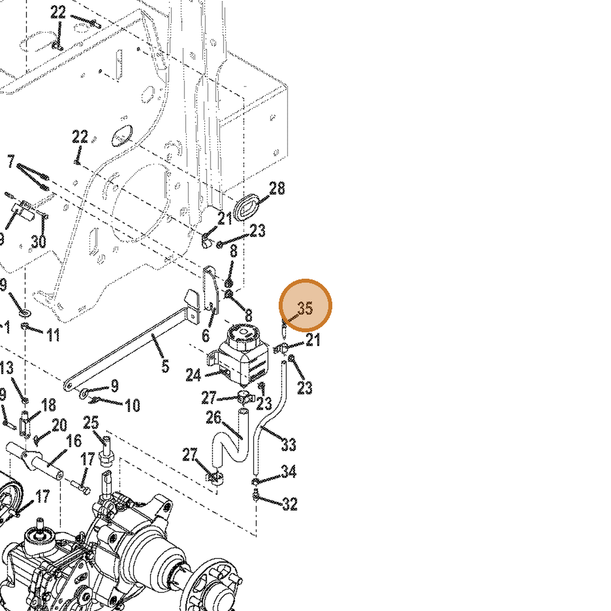 Grasshopper part 365501 — IPL diagram snippet (6x zoom, amber highlight)