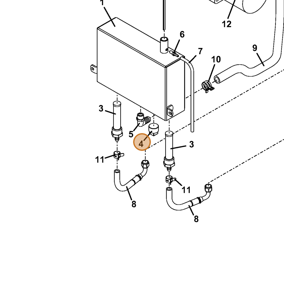 Grasshopper part 365535 — IPL diagram snippet (6x zoom, amber highlight)