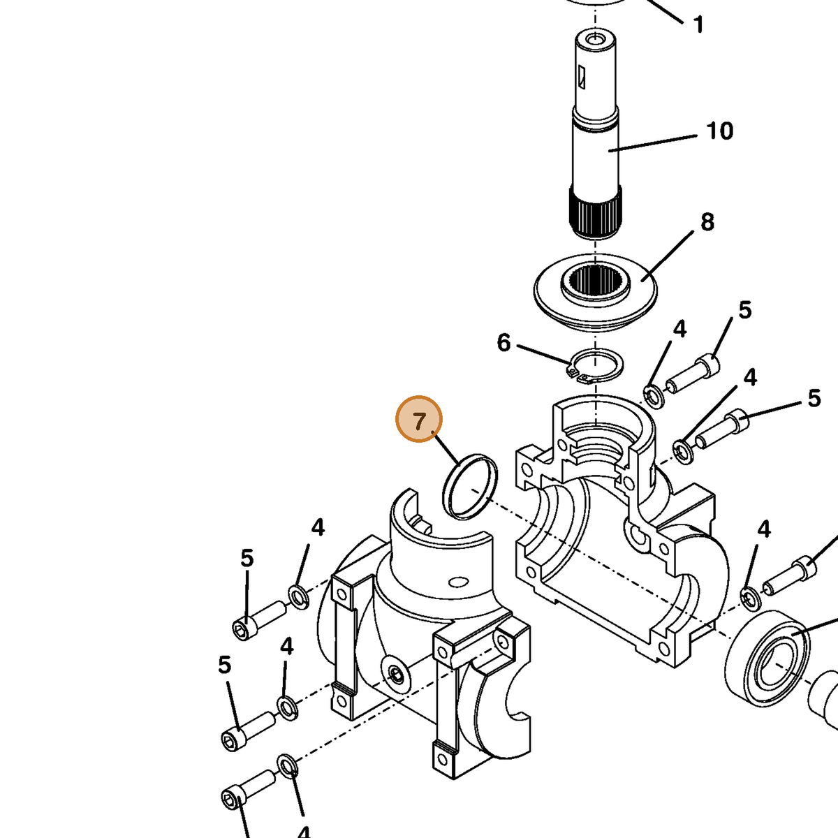 Grasshopper part 365540 — IPL diagram snippet (6x zoom, amber highlight)