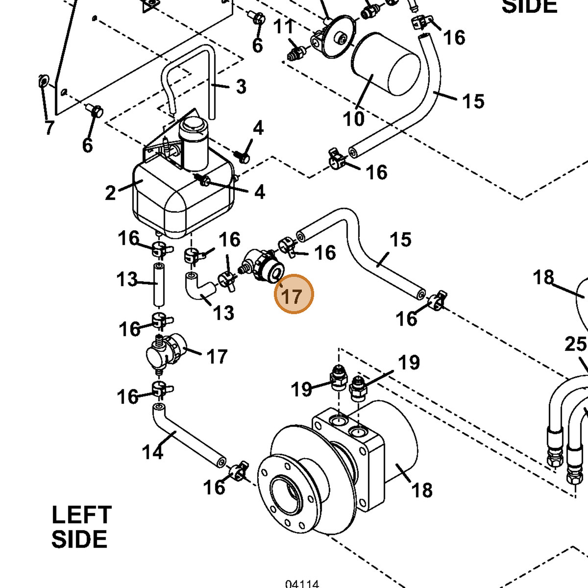 Grasshopper part 366551 — IPL diagram snippet (6x zoom, amber highlight)