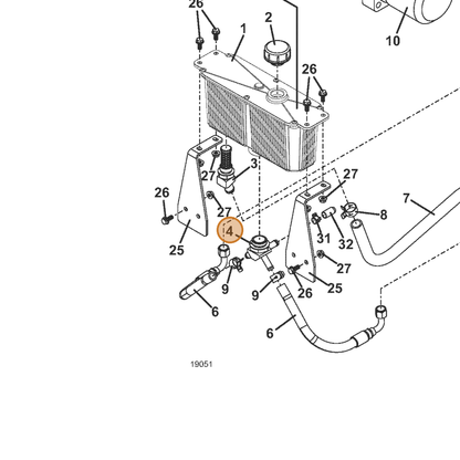 Grasshopper part 366570 — IPL diagram snippet (6x zoom, amber highlight)