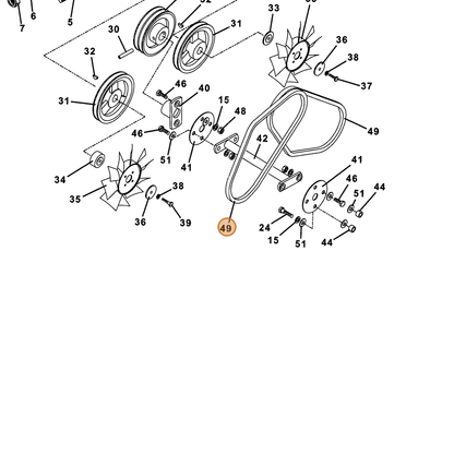 Grasshopper part 381904 — IPL diagram snippet (6x zoom, amber highlight)