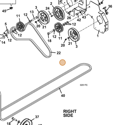 Grasshopper part 382034 — IPL diagram snippet (6x zoom, amber highlight)