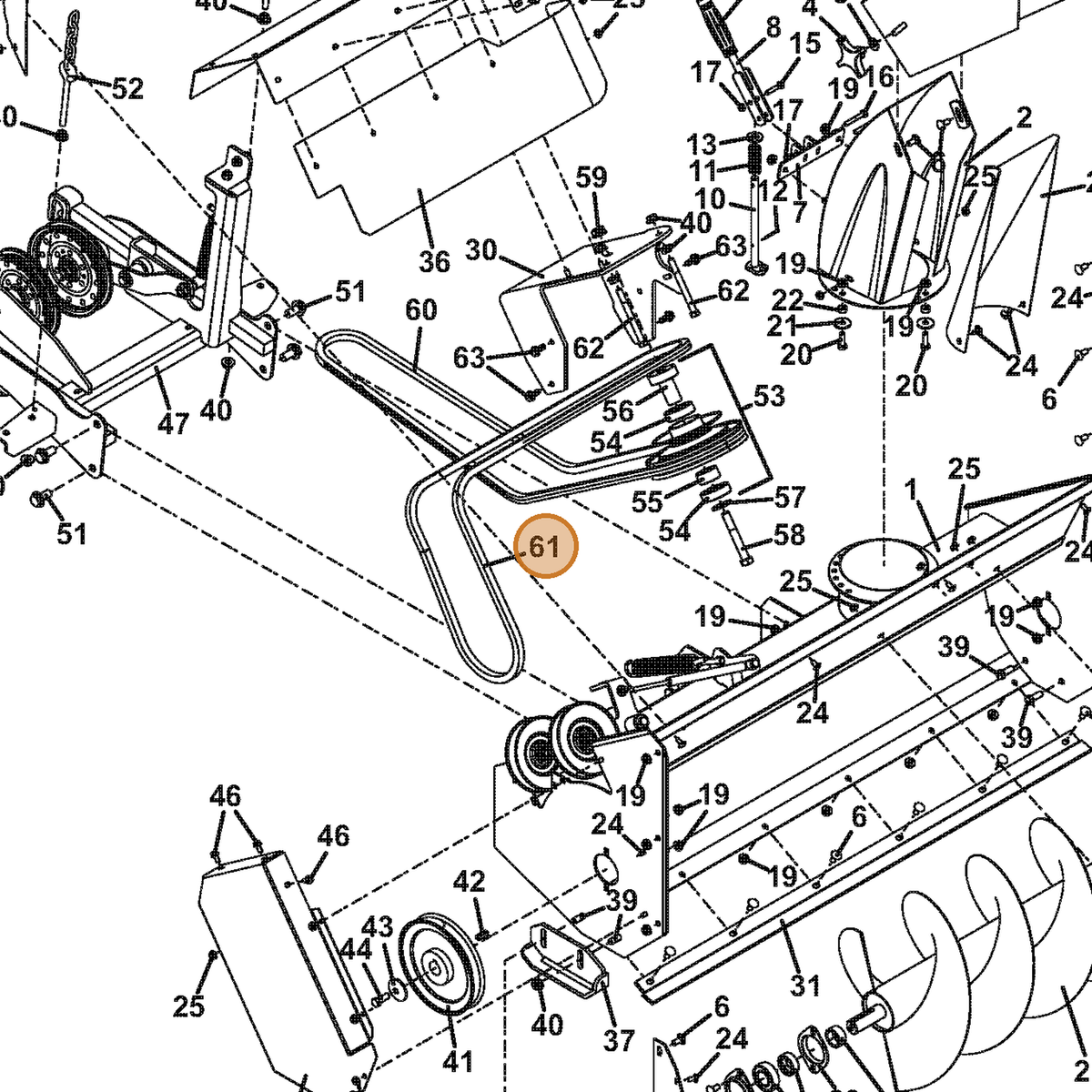 Grasshopper part 382050 — IPL diagram snippet (6x zoom, amber highlight)