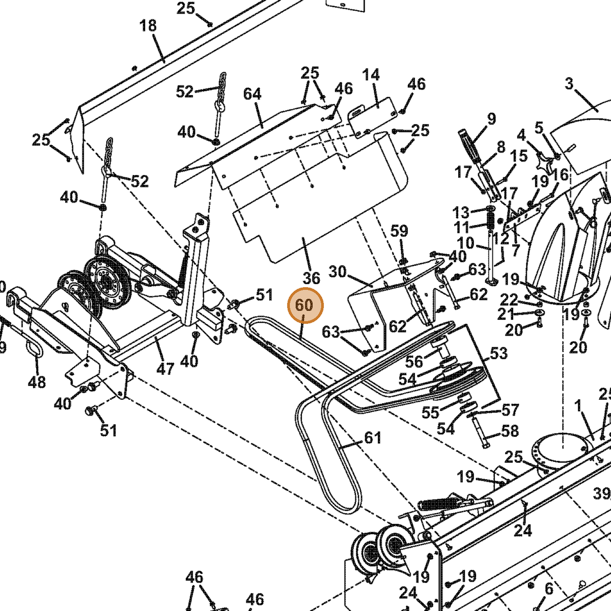 Grasshopper part 382081 — IPL diagram snippet (6x zoom, amber highlight)