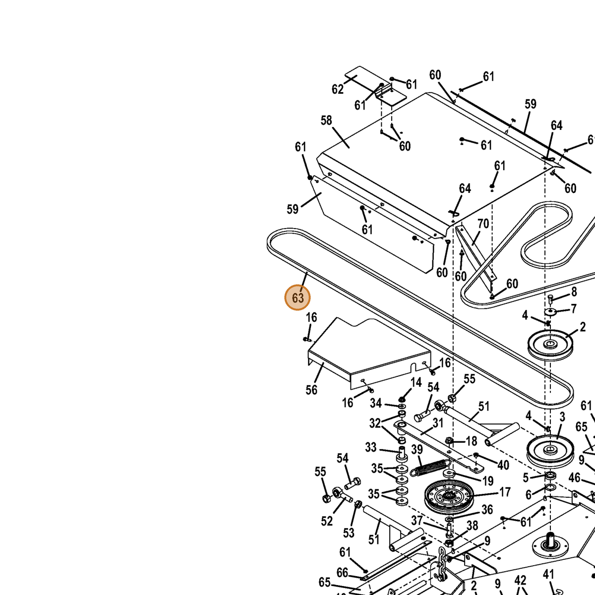 Grasshopper part 382087 — IPL diagram snippet (6x zoom, amber highlight)