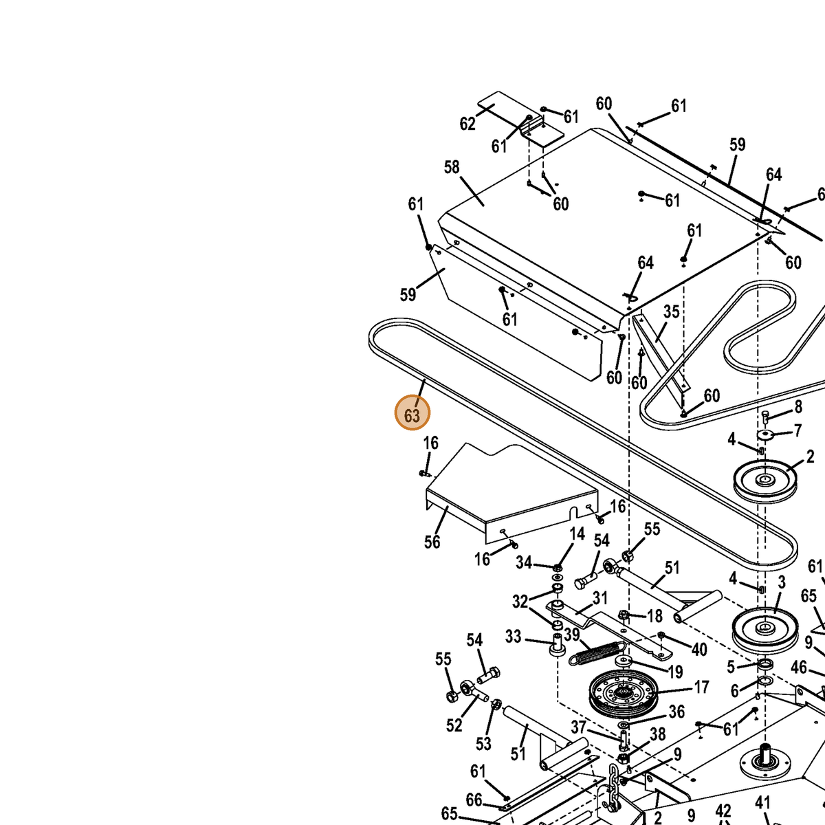 Grasshopper part 382094 — IPL diagram snippet (6x zoom, amber highlight)