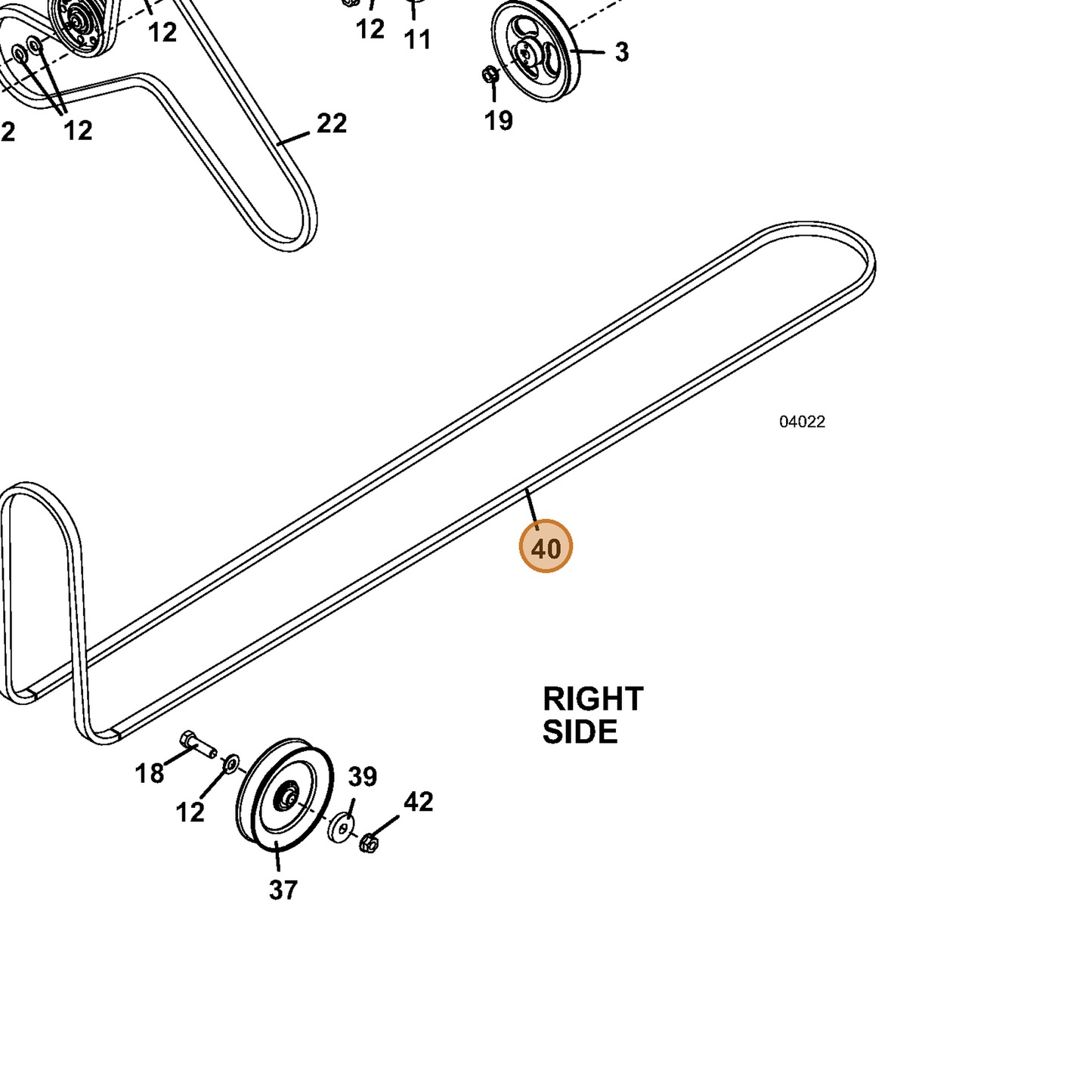 Grasshopper part 382110 — IPL diagram snippet (6x zoom, amber highlight)