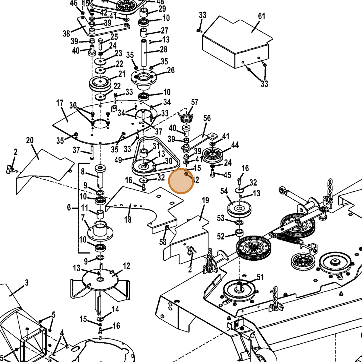 Grasshopper part 382720 — IPL diagram snippet (6x zoom, amber highlight)
