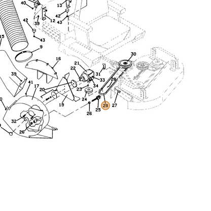 Grasshopper part 382825 — IPL diagram snippet (6x zoom, amber highlight)