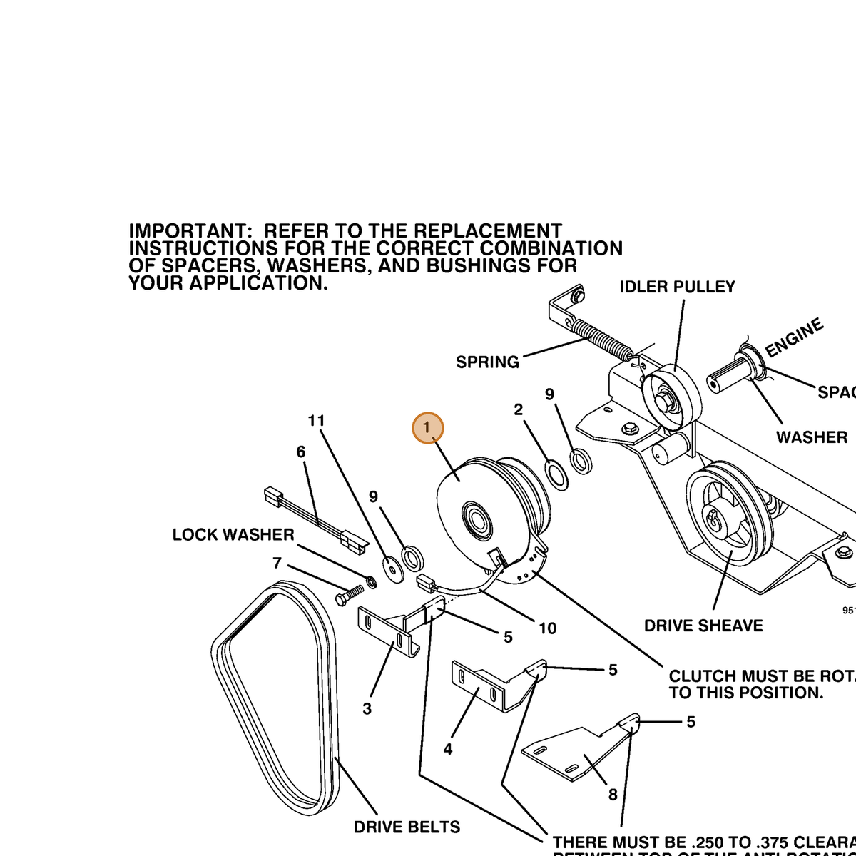 Grasshopper part 388864 — IPL diagram snippet (6x zoom, amber highlight)