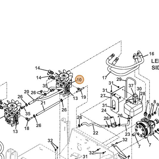 Grasshopper part 391460 — IPL diagram snippet (6x zoom, amber highlight)