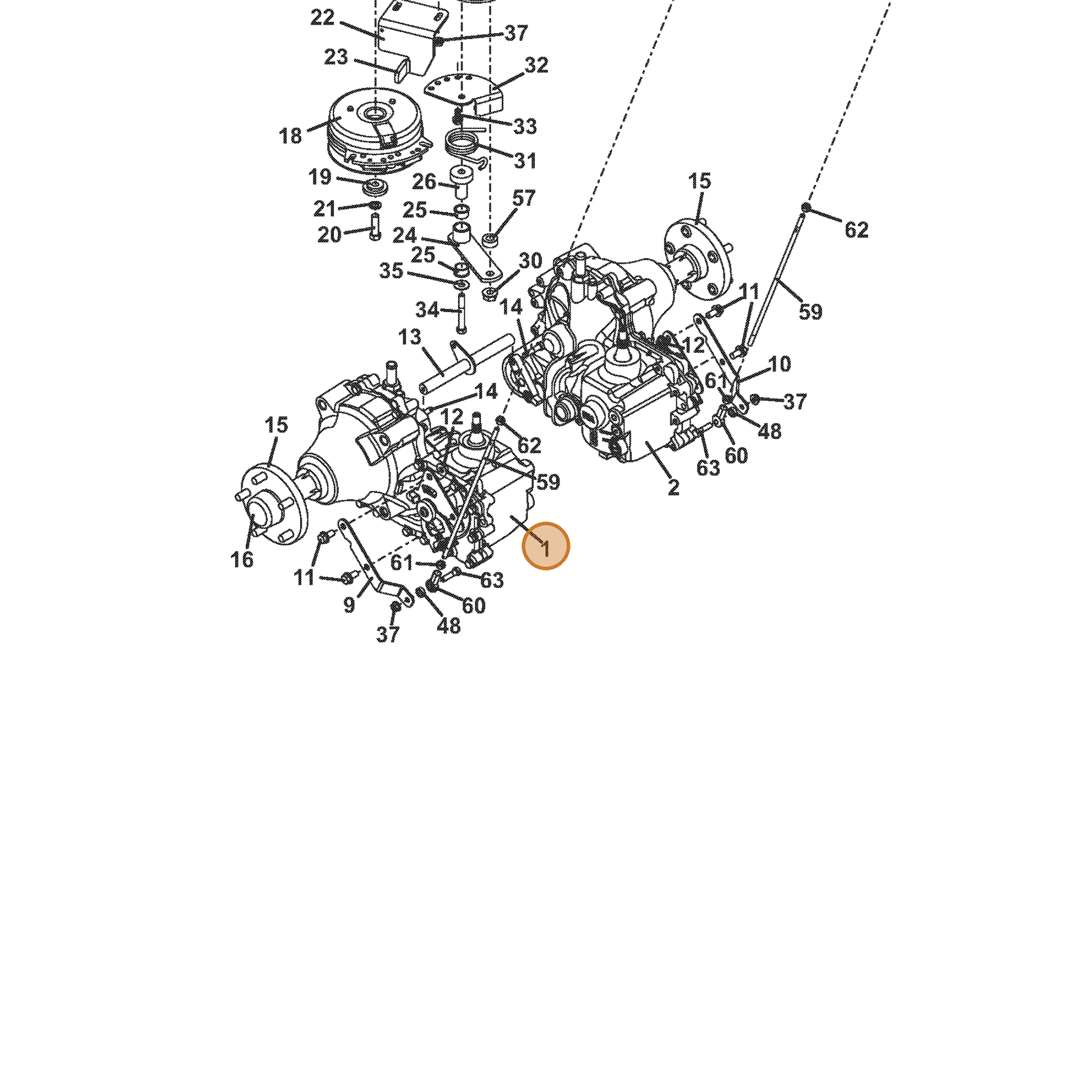 Grasshopper part 391507 — IPL diagram snippet (6x zoom, amber highlight)