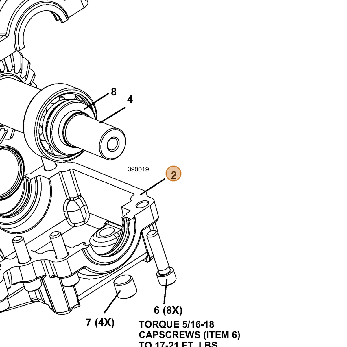 Grasshopper part 391732 — IPL diagram snippet (6x zoom, amber highlight)