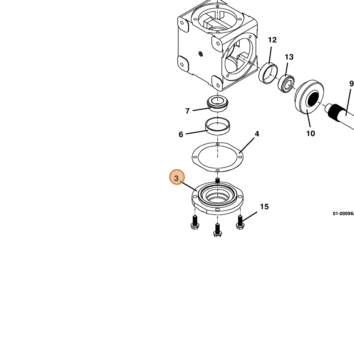 Grasshopper part 392057 — IPL diagram snippet (6x zoom, amber highlight)