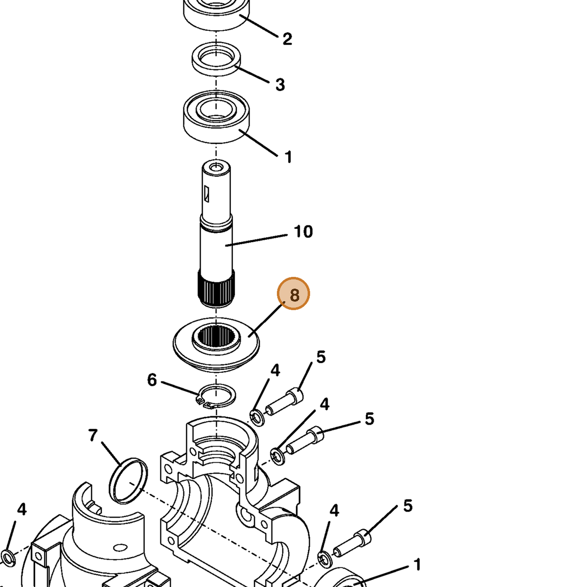 Grasshopper part 392525 — IPL diagram snippet (6x zoom, amber highlight)
