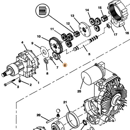 Grasshopper part 392820 — IPL diagram snippet (6x zoom, amber highlight)