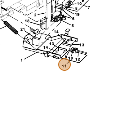 Grasshopper part 398518 — IPL diagram snippet (6x zoom, amber highlight)