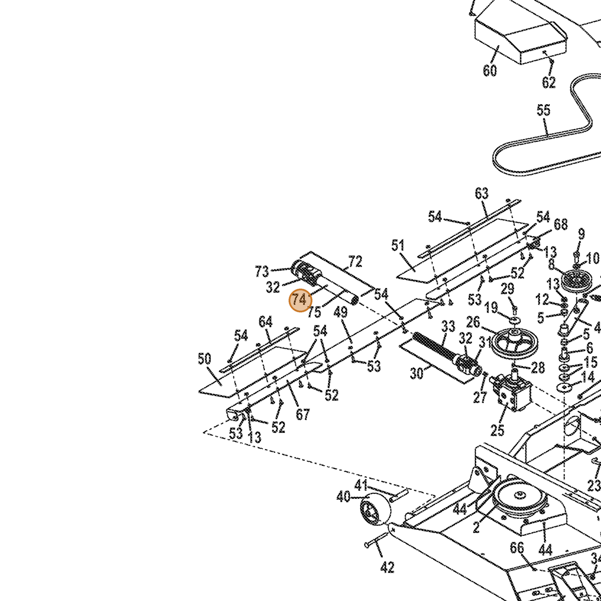 Grasshopper part 401018 — IPL diagram snippet (6x zoom, amber highlight)