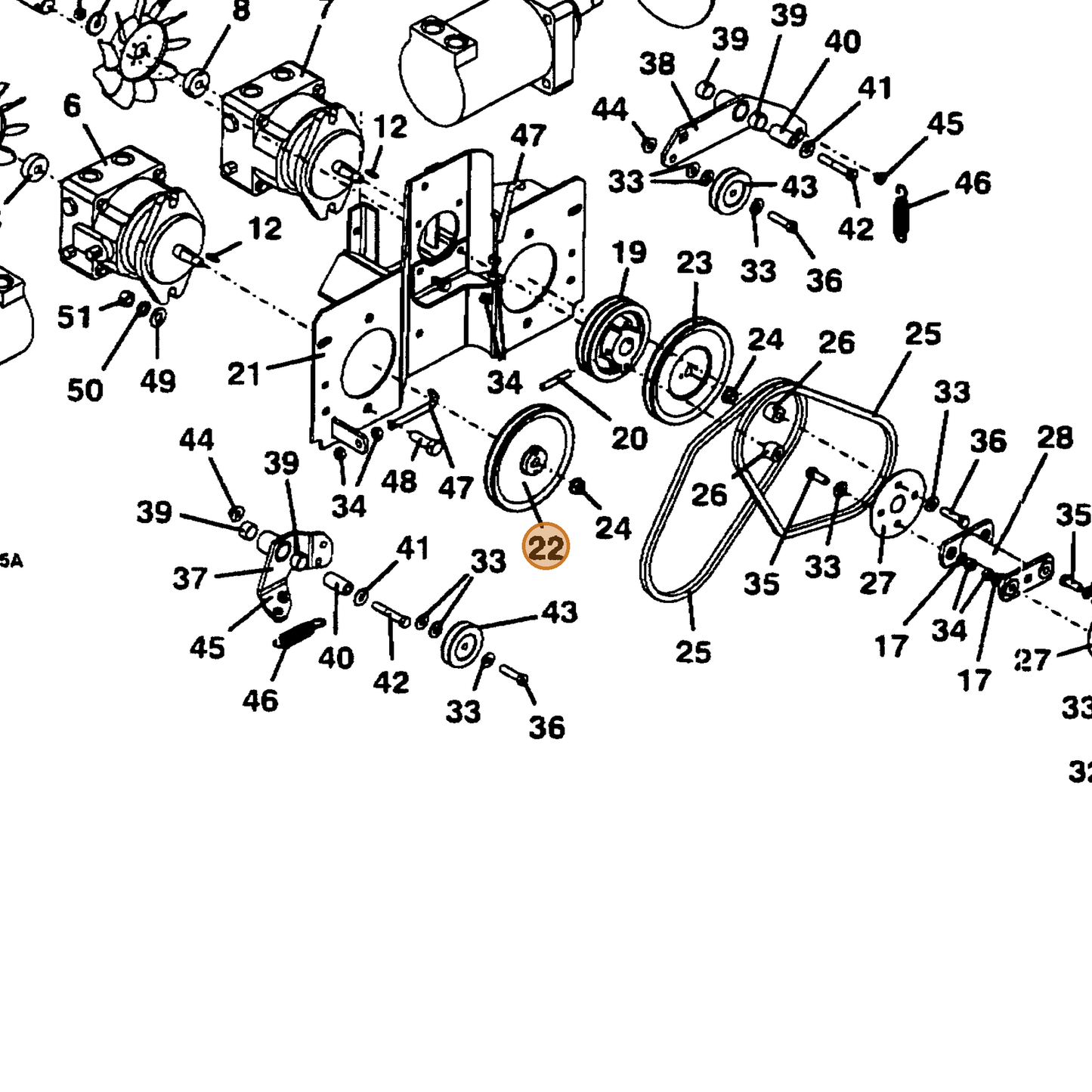 Grasshopper part 415024 — IPL diagram snippet (6x zoom, amber highlight)