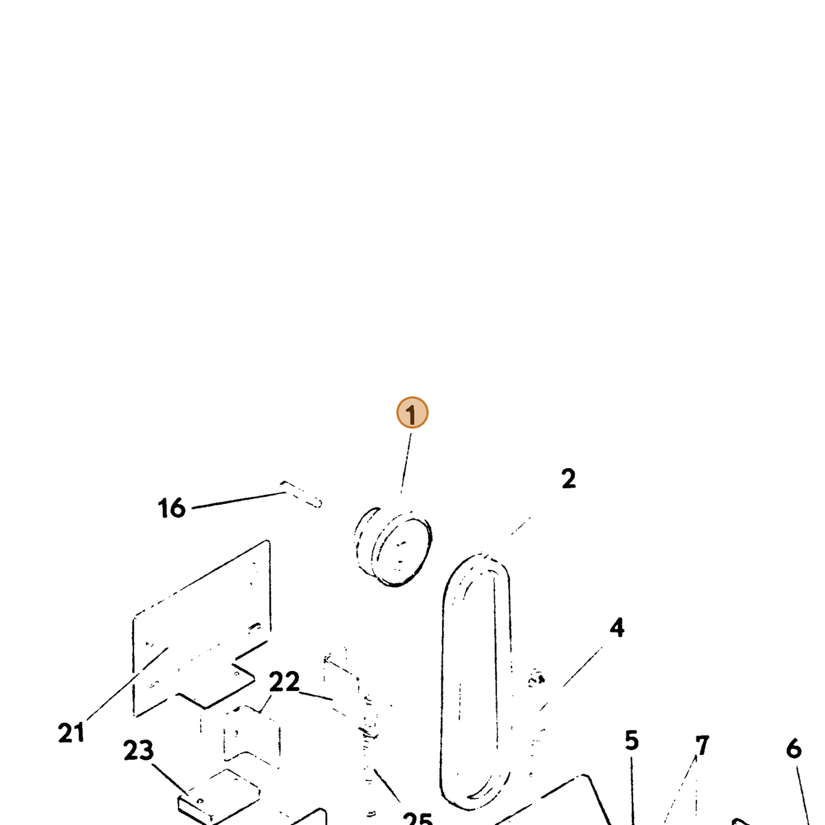 Grasshopper part 415864 — IPL diagram snippet (6x zoom, amber highlight)