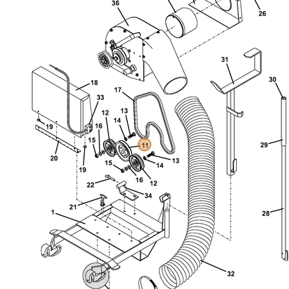 Grasshopper part 415877 — IPL diagram snippet (6x zoom, amber highlight)
