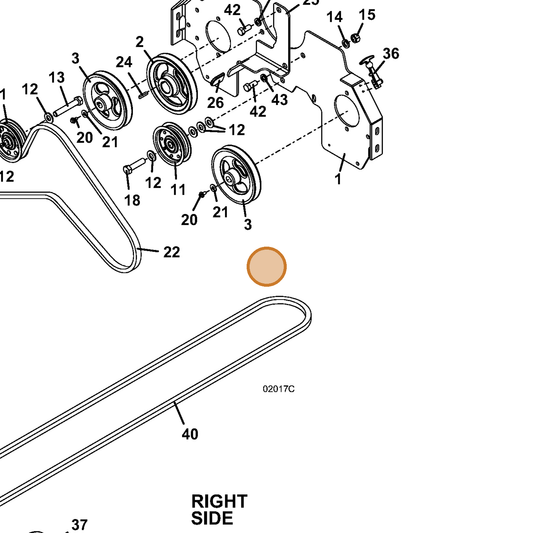 Grasshopper part 415882 — IPL diagram snippet (6x zoom, amber highlight)