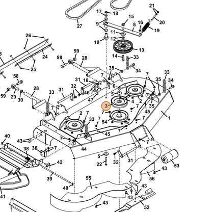 Grasshopper part 415891 — IPL diagram snippet (6x zoom, amber highlight)