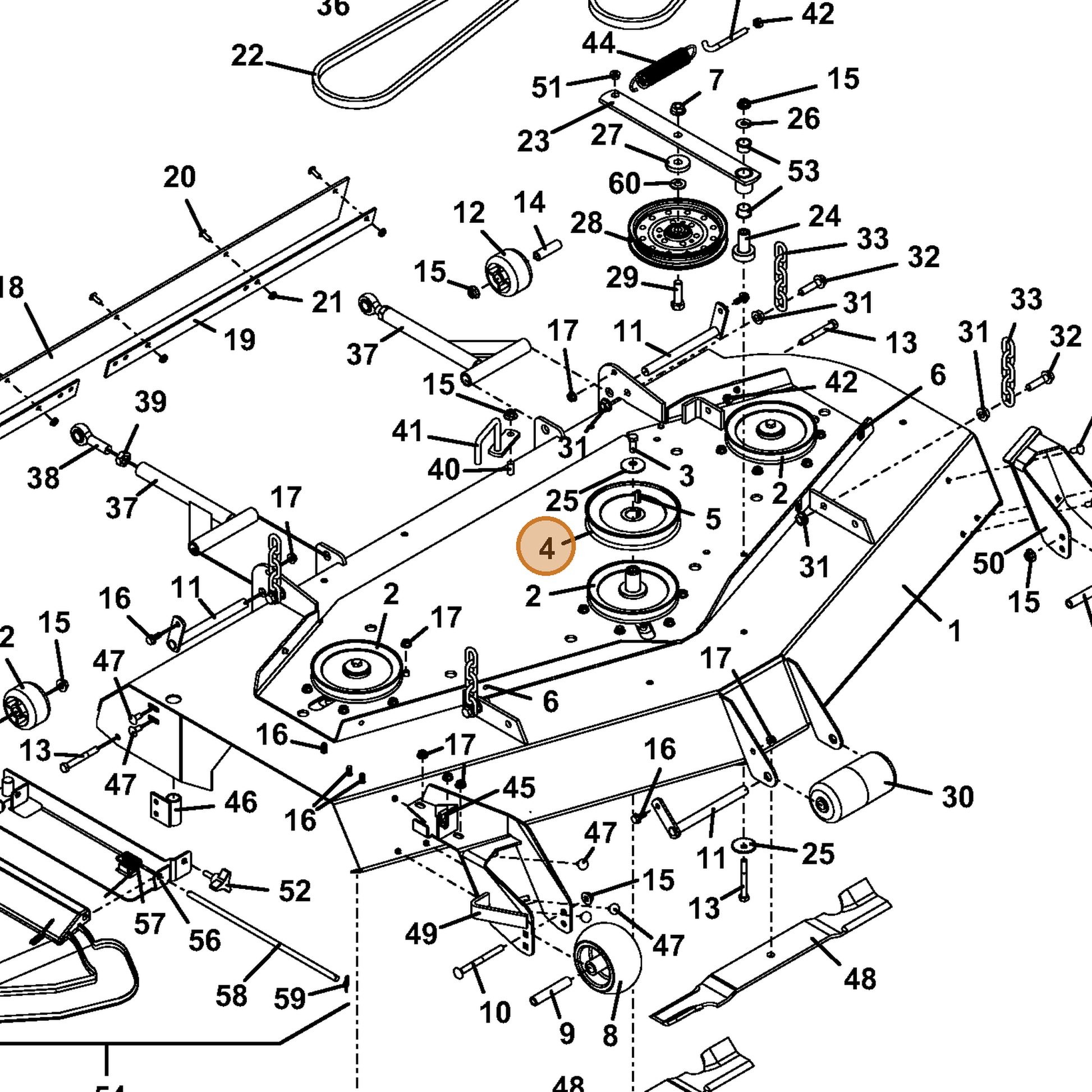 Grasshopper part 415903 — IPL diagram snippet (6x zoom, amber highlight)