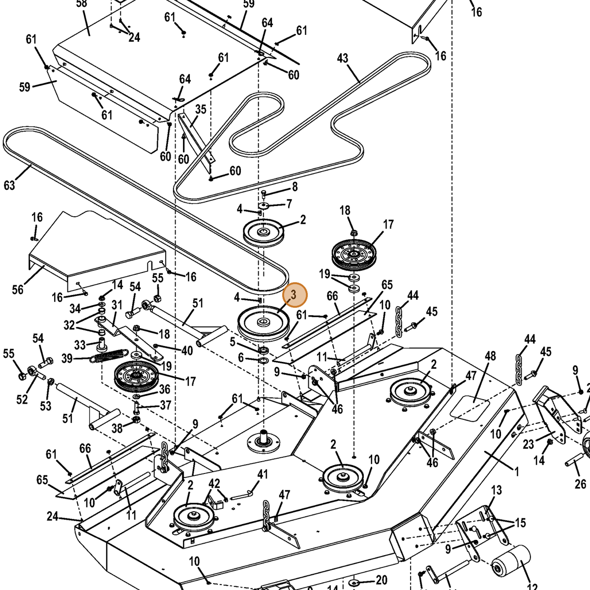 Grasshopper part 415908 — IPL diagram snippet (6x zoom, amber highlight)
