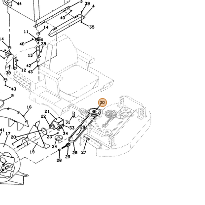 Grasshopper part 416119 — IPL diagram snippet (6x zoom, amber highlight)