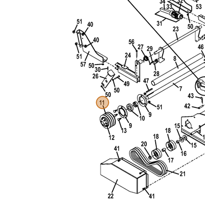 Grasshopper part 416450 — IPL diagram snippet (6x zoom, amber highlight)