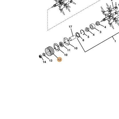 Grasshopper part 416460 — IPL diagram snippet (6x zoom, amber highlight)